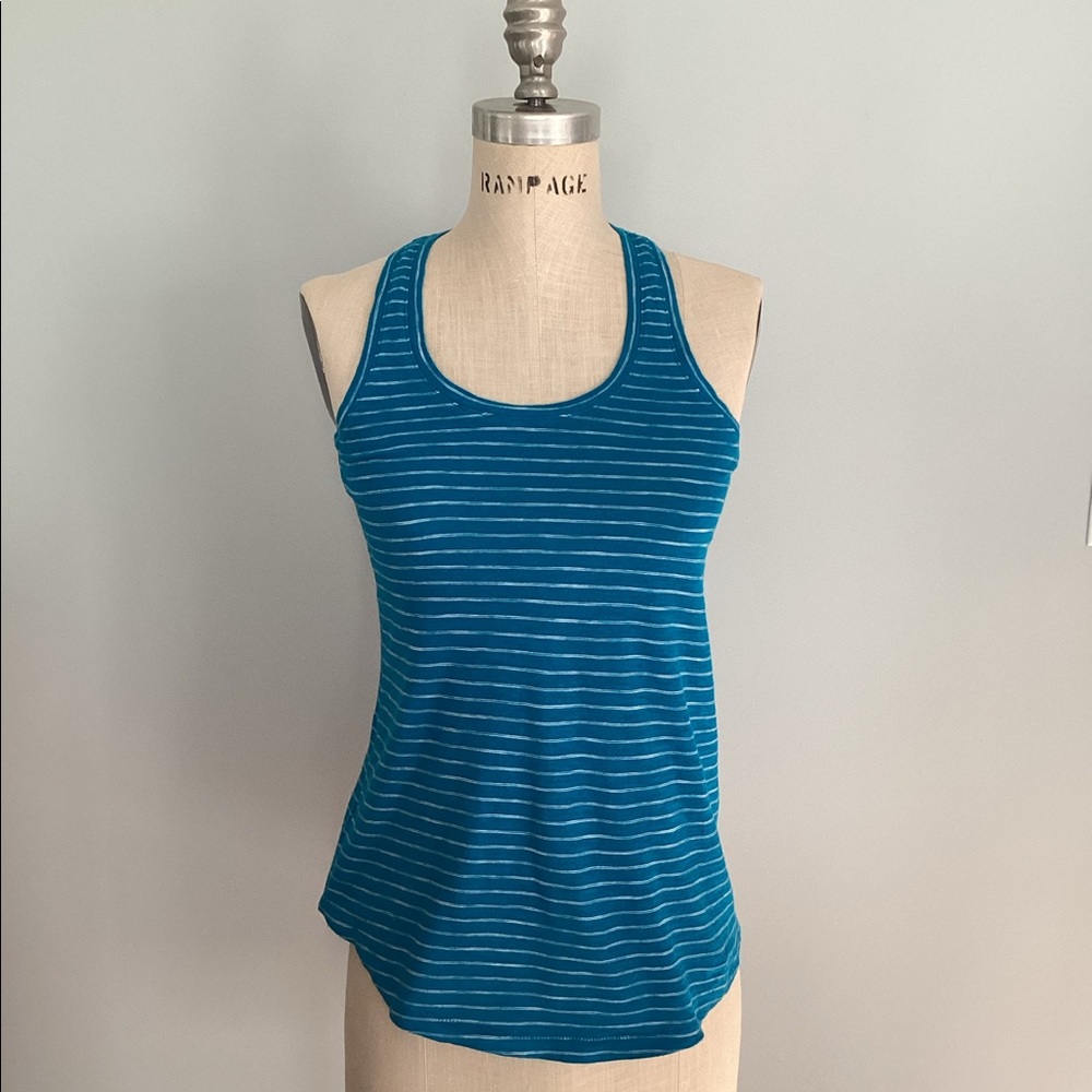Ann Taylor Loft Lou & Grey Blue Striped Tank Size XSmall